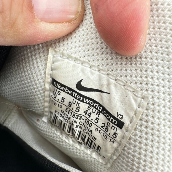 Nike Air Sonic Flight High Men Size 10.5 641333 100 Black White Gary Payton Shoe - Picture 10 of 11